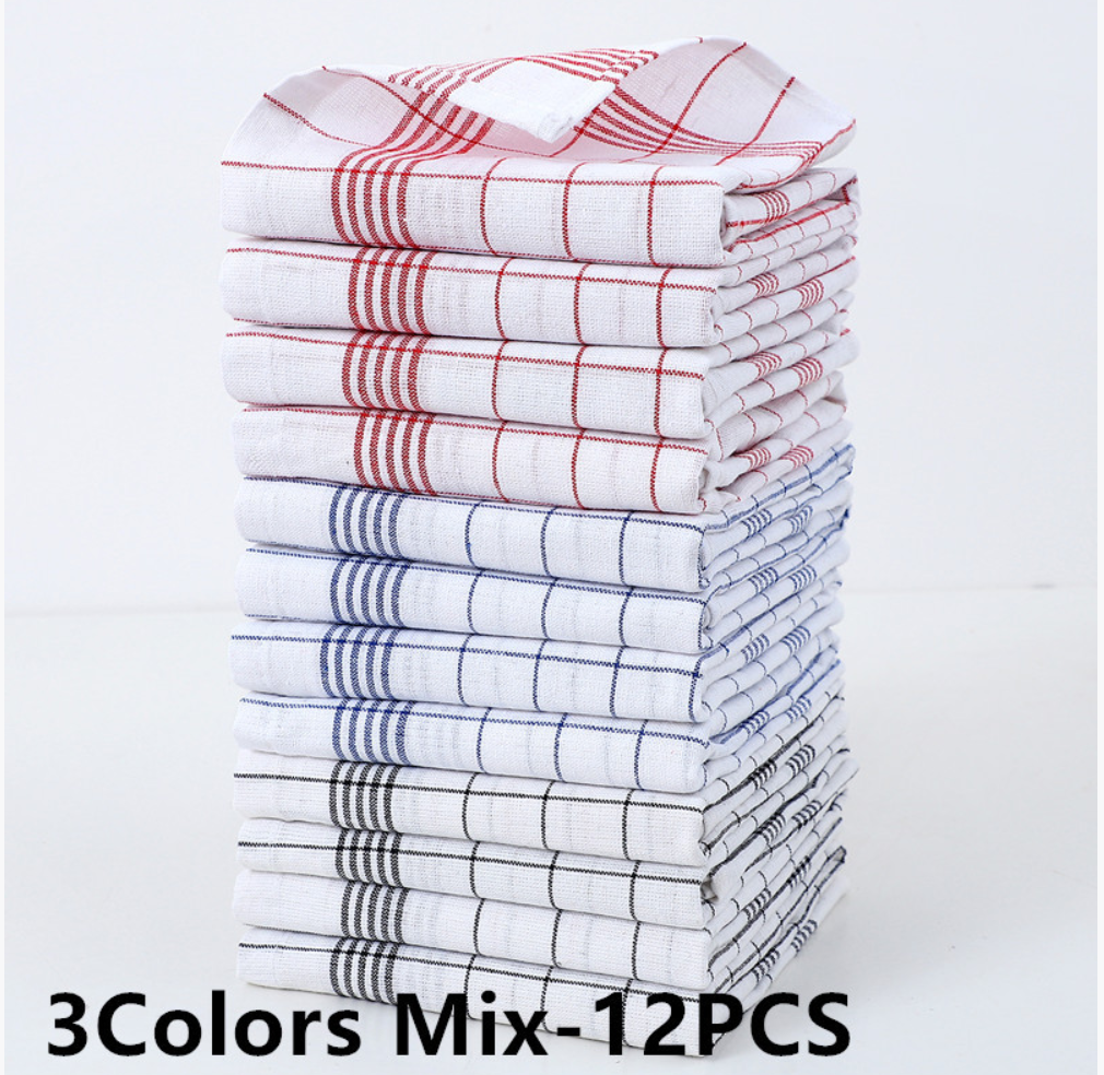Polyester cotton blended plain cloth for kitchen dish washing towels and cloths