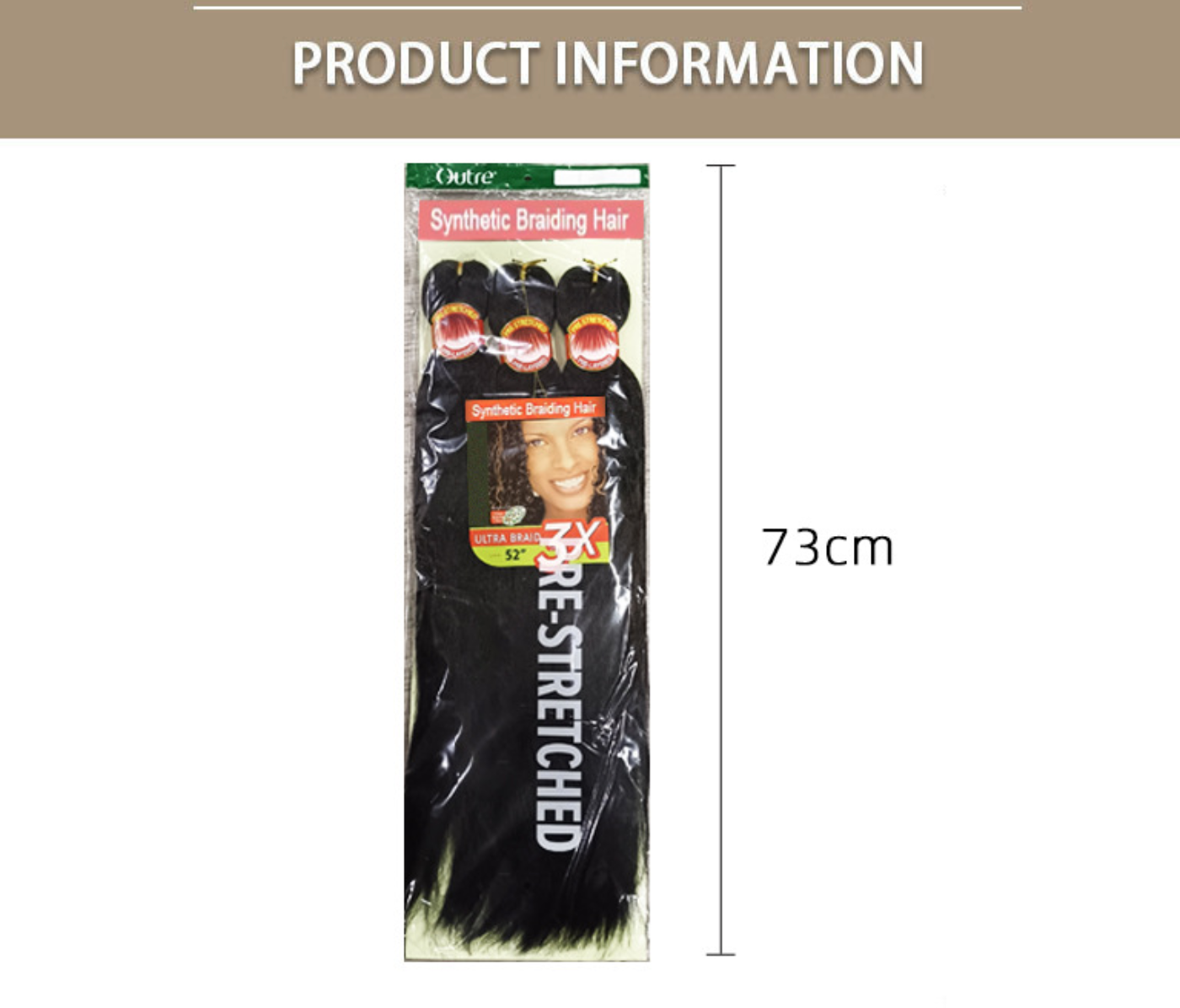 3X pre-stretched braiding hair Africa braid hair synthetic hair extension