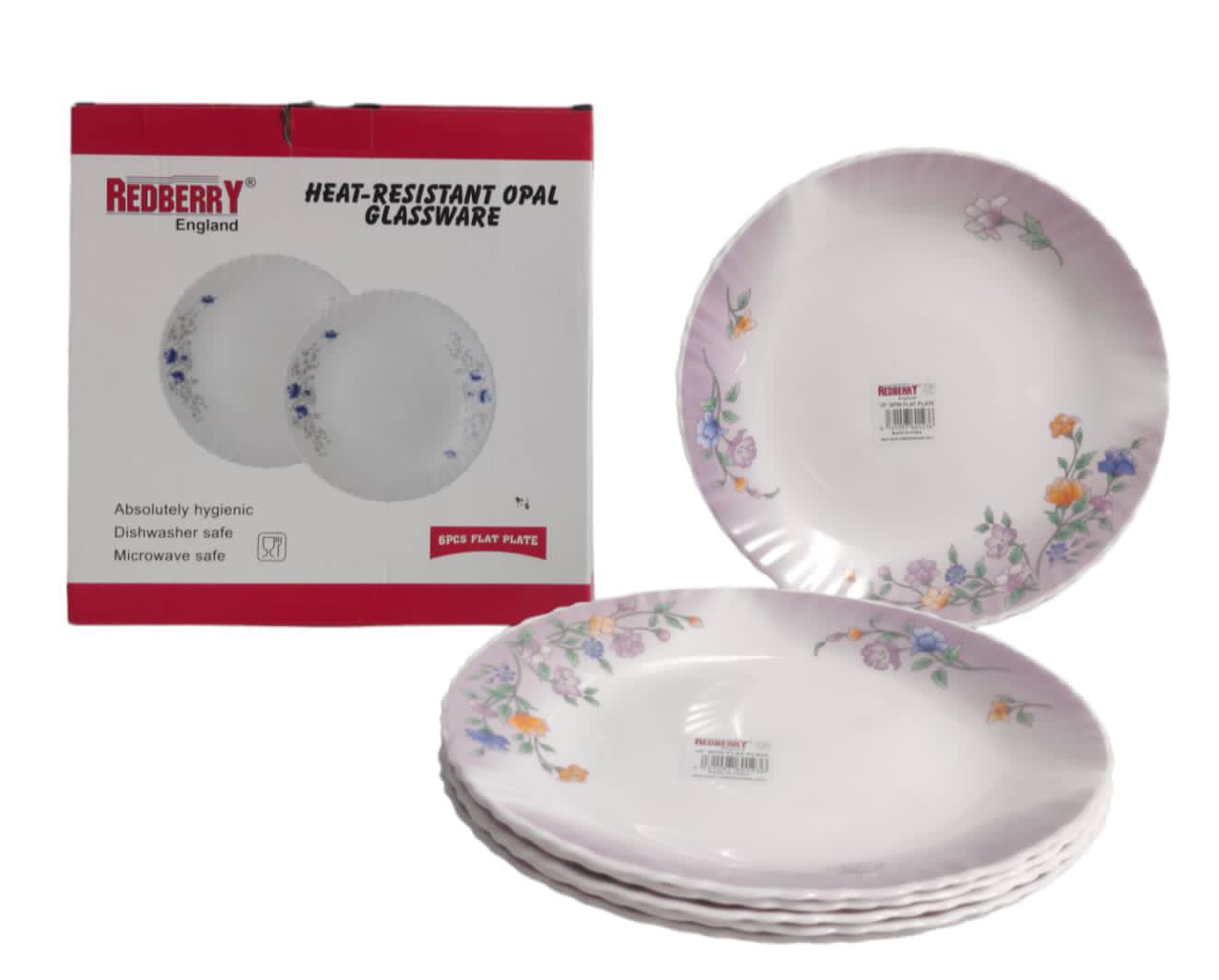 Set of 6pcs high quality heat resistant ceramic kitchen dinner plates with size 10inches