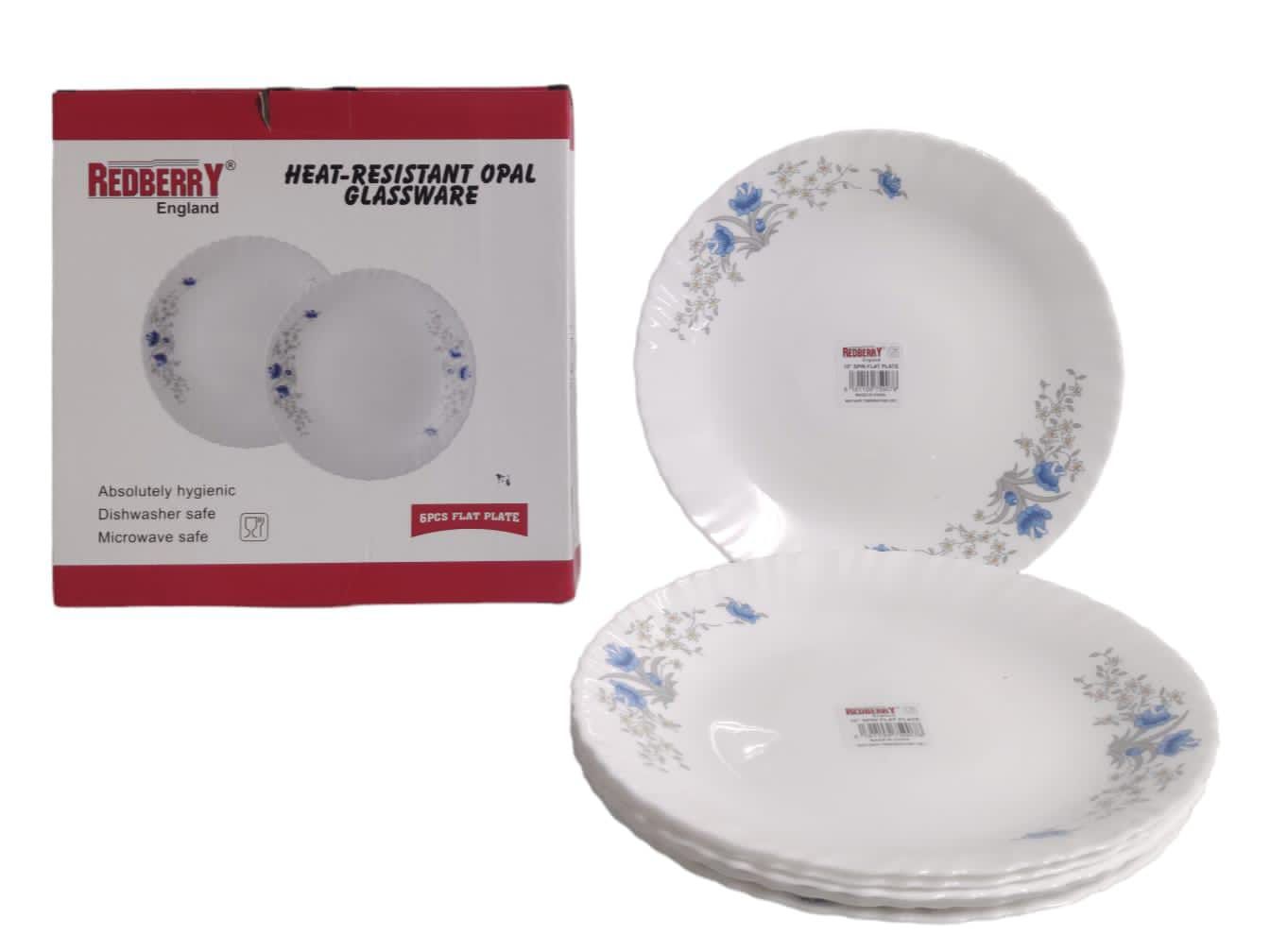 Set of 6pcs high quality heat resistant ceramic kitchen dinner plates with size 10inches