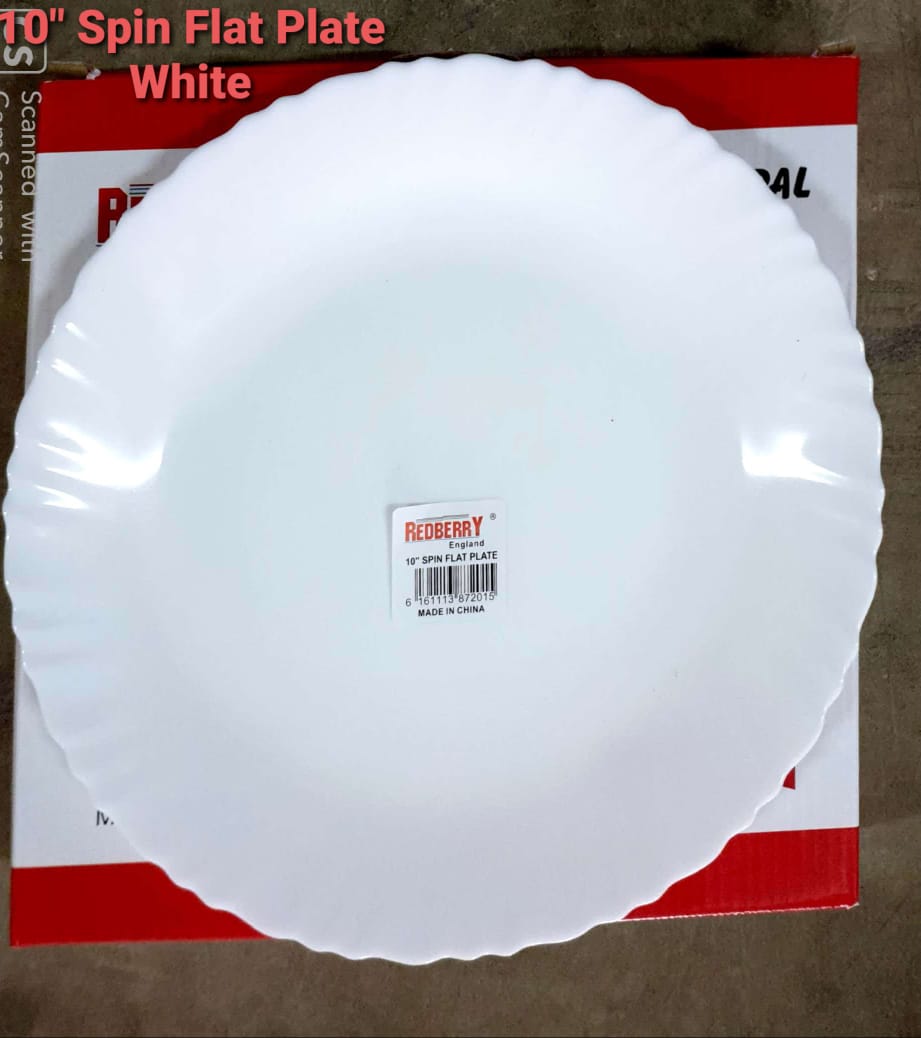 Set of 6pcs high quality heat resistant ceramic kitchen dinner plates with size 10inches