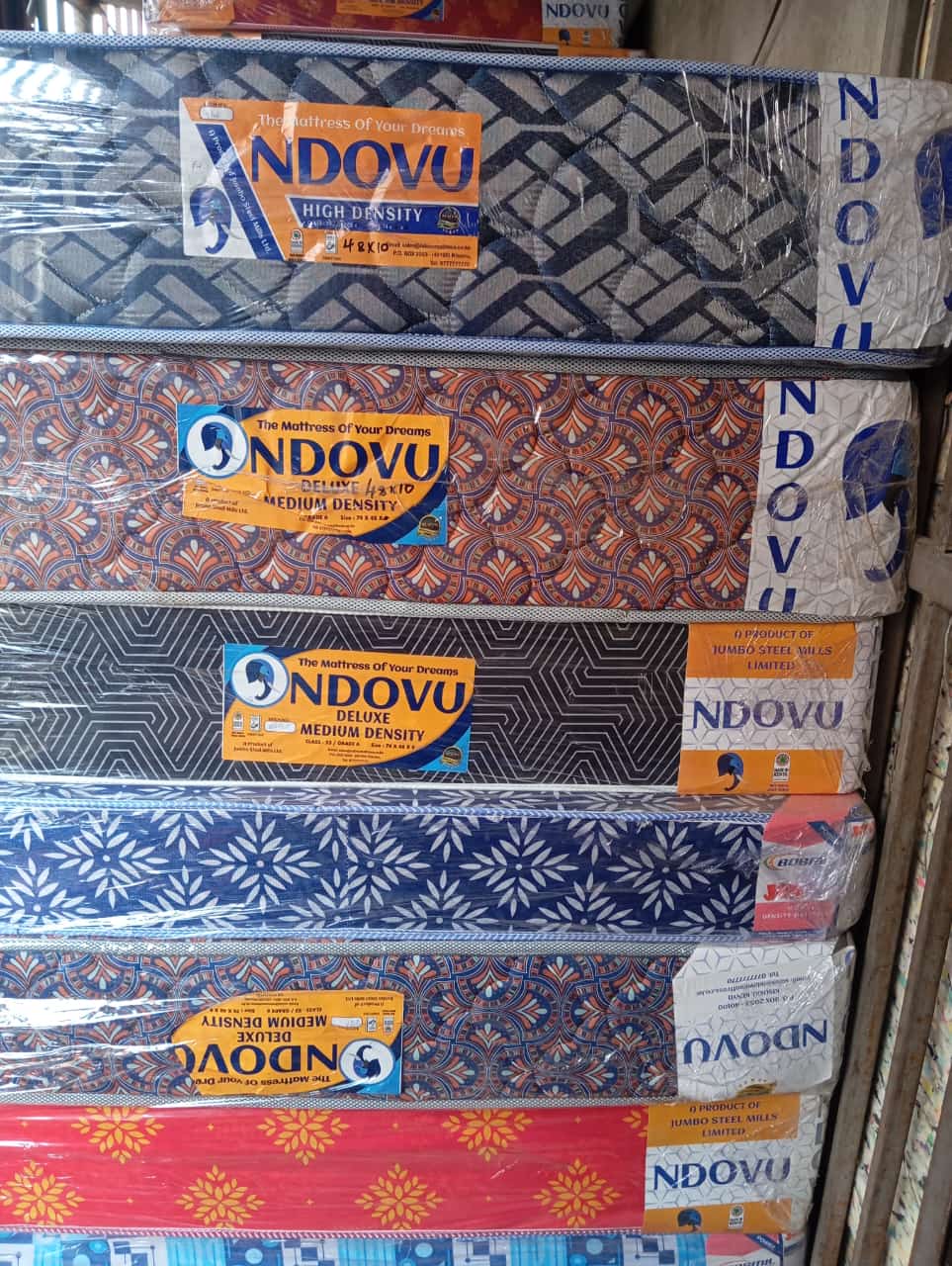 Ndovu High-Density Plain Mattress 8-Inch Thick, Durable Firm Support, Long-Lasting Comfort for Restful Sleep, Designed for All Standard Bed Sizes