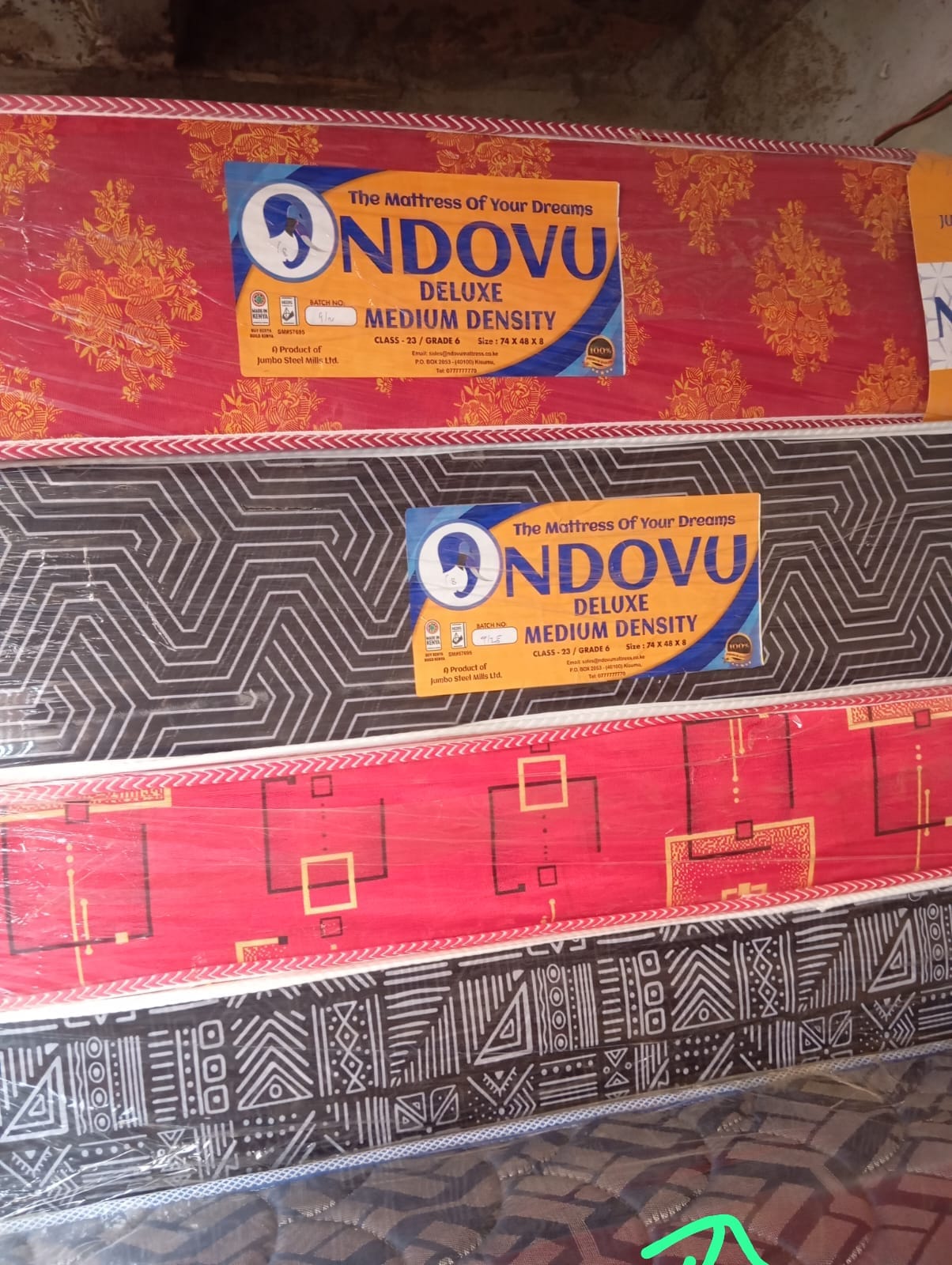 Ndovu Medium-Density Plain Mattress 8-Inch Thick, Durable Firm Support, Long-Lasting Comfort for Restful Sleep, Designed for All Standard Bed Sizes