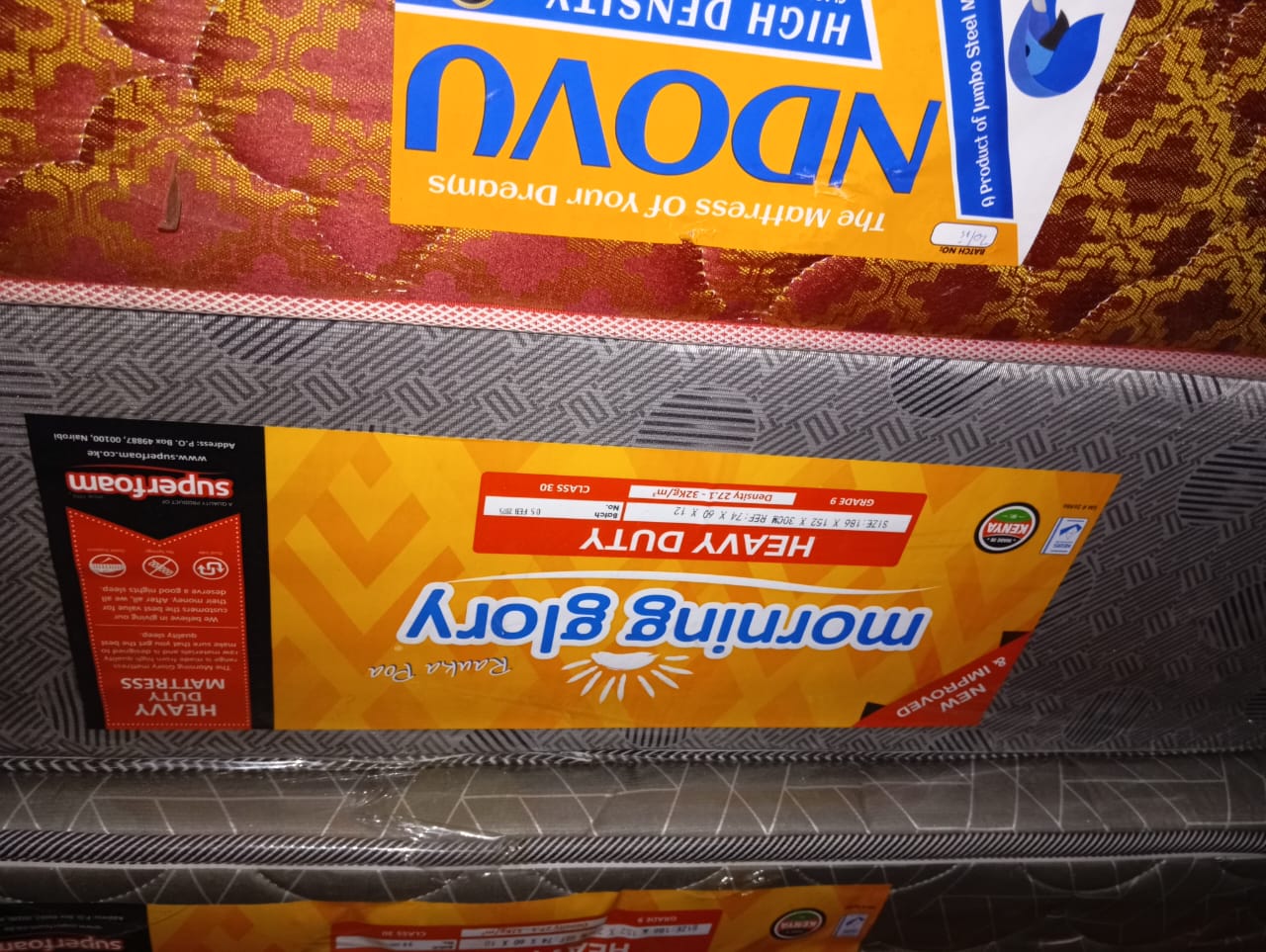 Ndovu Medium-Density Plain Mattress 8-Inch Thick, Durable Firm Support, Long-Lasting Comfort for Restful Sleep, Designed for All Standard Bed Sizes