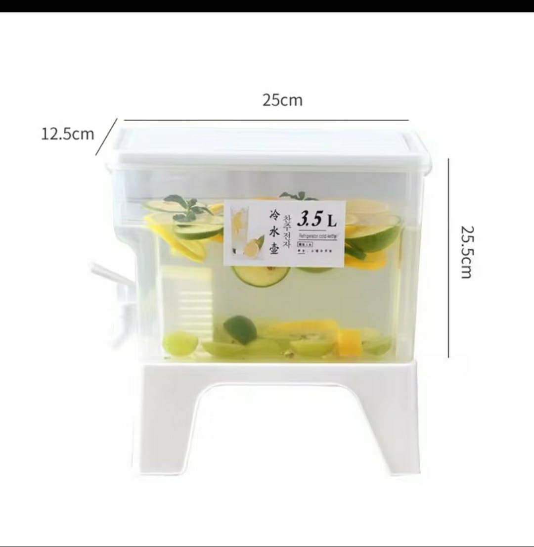 Heavy Plastic Portable Kitchen Juice & Water Dispenser – 3 Litre Capacity with White Lid, Ideal for Picnics, Camping, and Outdoor Hydration On-the-Go