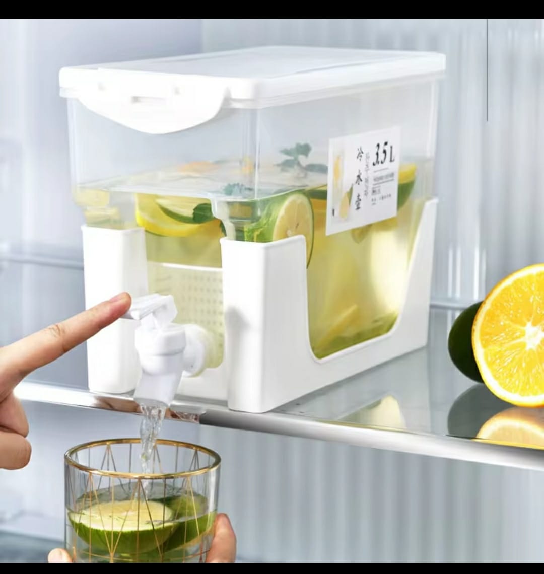 Heavy Plastic Portable Kitchen Juice & Water Dispenser – 3 Litre Capacity with White Lid, Ideal for Picnics, Camping, and Outdoor Hydration On-the-Go