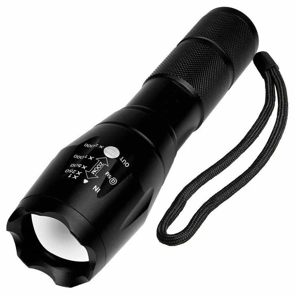 Super Bright Tactical LED Flashlight & Torch – Powerful Zoomable Light with 3 Modes for Outdoor, Emergency, and Tactical Use with High Lumen Brightness