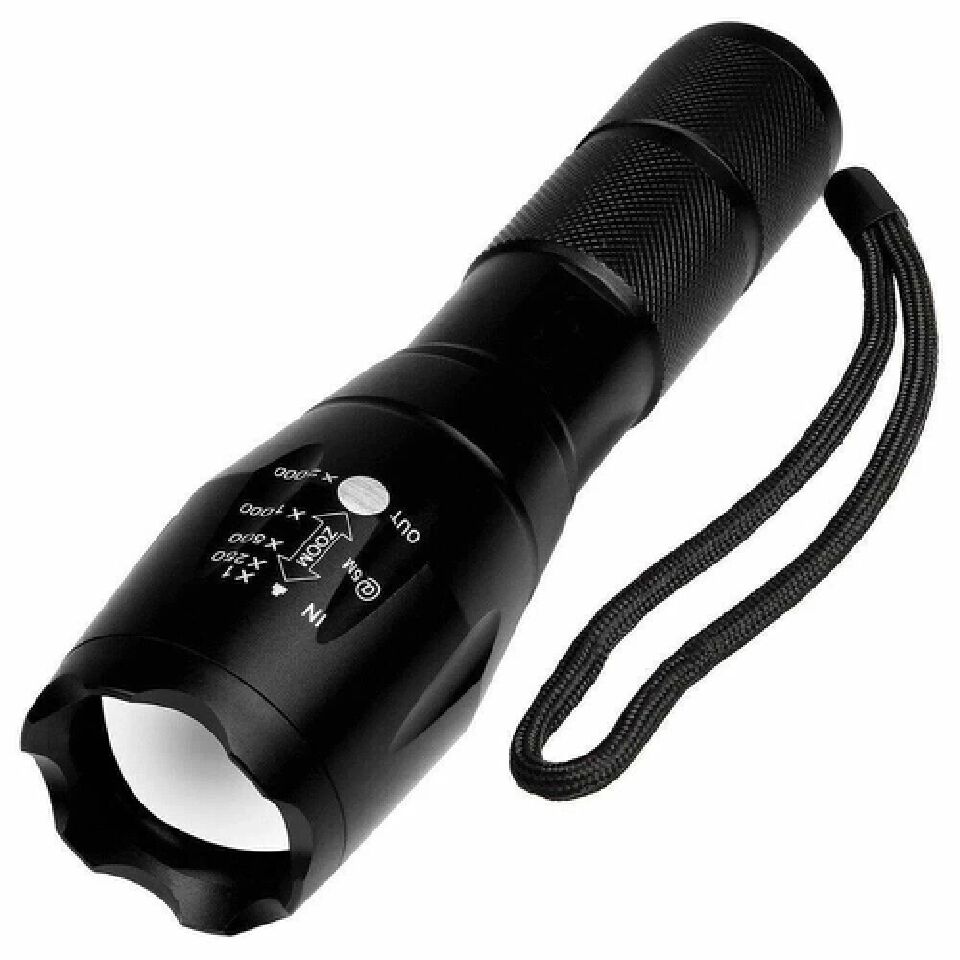 Super Bright Tactical LED Flashlight & Torch – Powerful Zoomable Light with 3 Modes for Outdoor, Emergency, and Tactical Use with High Lumen Brightness