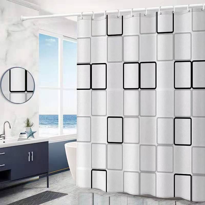 EVA PVC Waterproof Shower Curtain – Chlorine-Free Anti-Bacterial & Anti-Mould Bathroom Liner with Water Resistant Easy Clean Design for Home and Hotel Use
