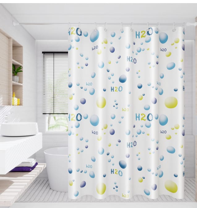 EVA PVC Waterproof Shower Curtain – Chlorine-Free Anti-Bacterial & Anti-Mould Bathroom Liner with Water Resistant Easy Clean Design for Home and Hotel Use