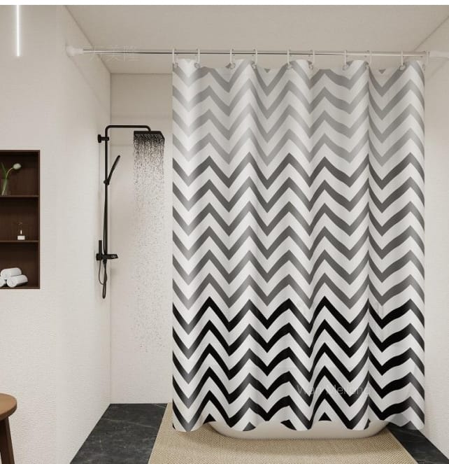 EVA PVC Waterproof Shower Curtain – Chlorine-Free Anti-Bacterial & Anti-Mould Bathroom Liner with Water Resistant Easy Clean Design for Home and Hotel Use