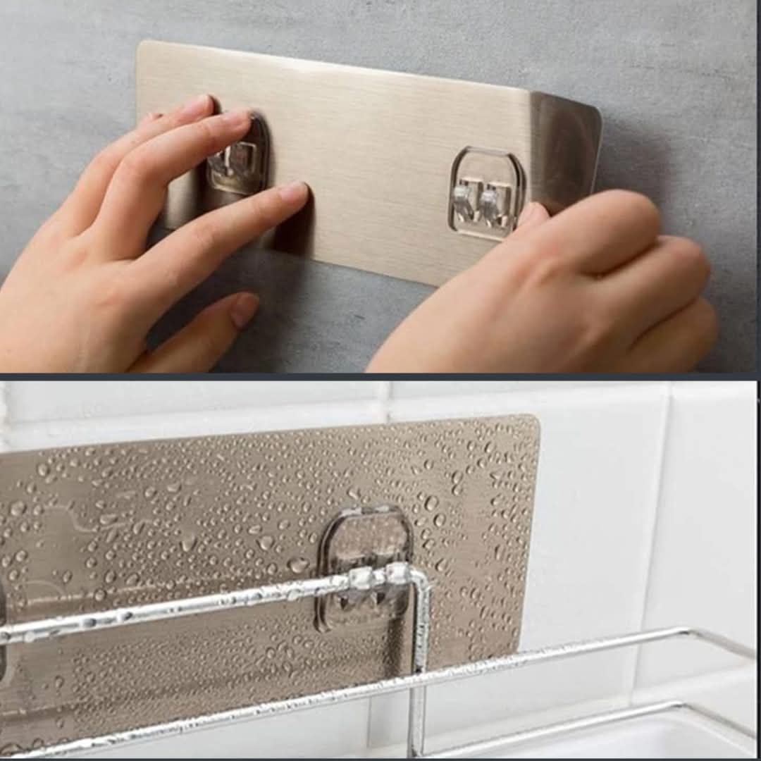 10pcs Strong Adhesive Waterproof Wall Hooks & Shelf Stickers – Heavy Duty Punch-Free Mounting for Bathroom, Kitchen, and Home Organization Without Drilling