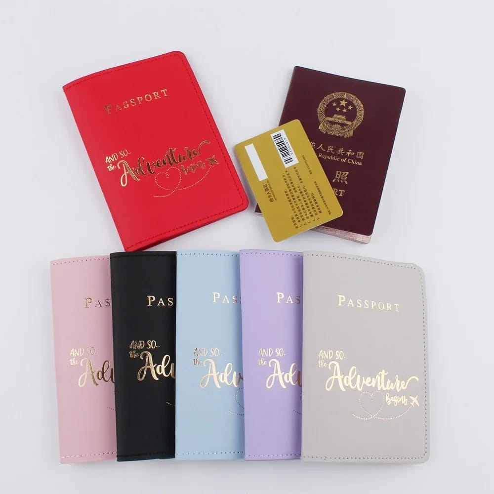 High Quality Trendy PU Leather Passport Cover & Holder – Stylish Travel Document Protector with Secure Storage for IDs, Cards, and Boarding Passes