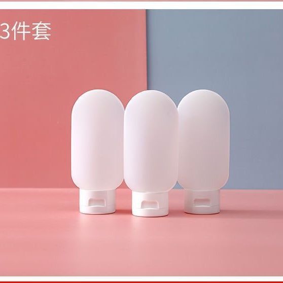 Portable 60ml Silicone Travel Lotion & Shower Gel Bottles – Set of 3 Refillable Squeeze Bottles for Toiletries, Cosmetics, and Leak-Proof Travel