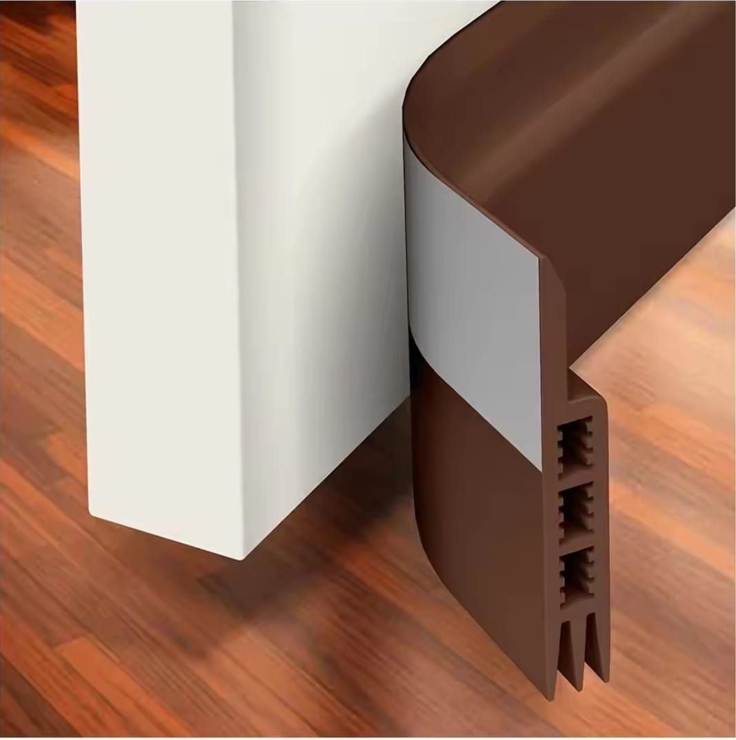 Waterproof Adhesive Silicone Rubber Under-Door Sealing Strip, Protects Against Dust, Insects, Noise, and Wind, Durable and Easy-to-Install Gap Seal for Home or Office