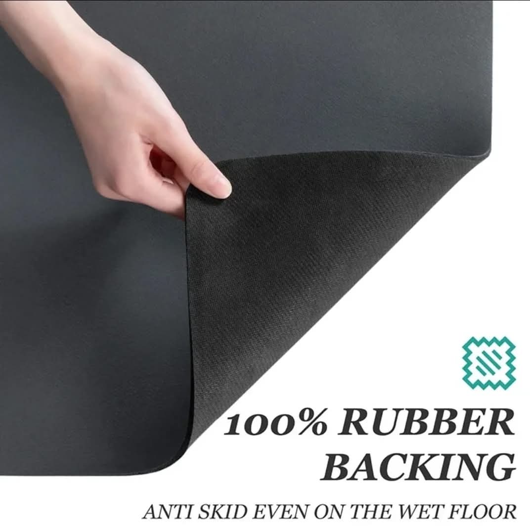 Super Absorbent Nonslip Drain Dish Drying Mat Made of Diatom Mud Rubber, Quick-Drying and Durable Kitchen Mat for Plates, Cups, and Utensils, Practical and Hygienic