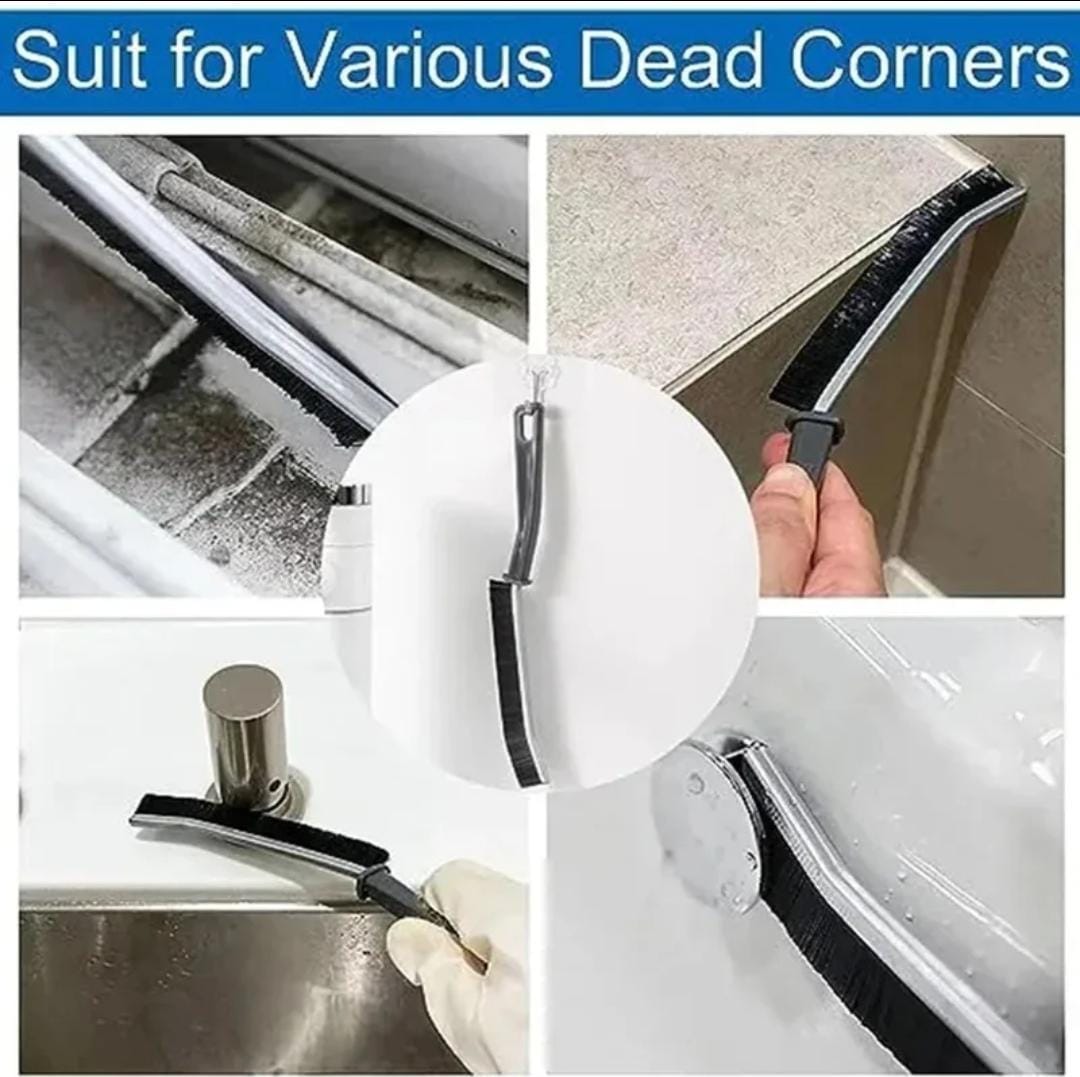 2 Pcs Hard Bristle Crevice Cleaning Brush, Compact and Durable Cleaning Tool for Tight Gaps, Corners, and Narrow Spaces, Ideal for Home, Kitchen, and Bathroom Use