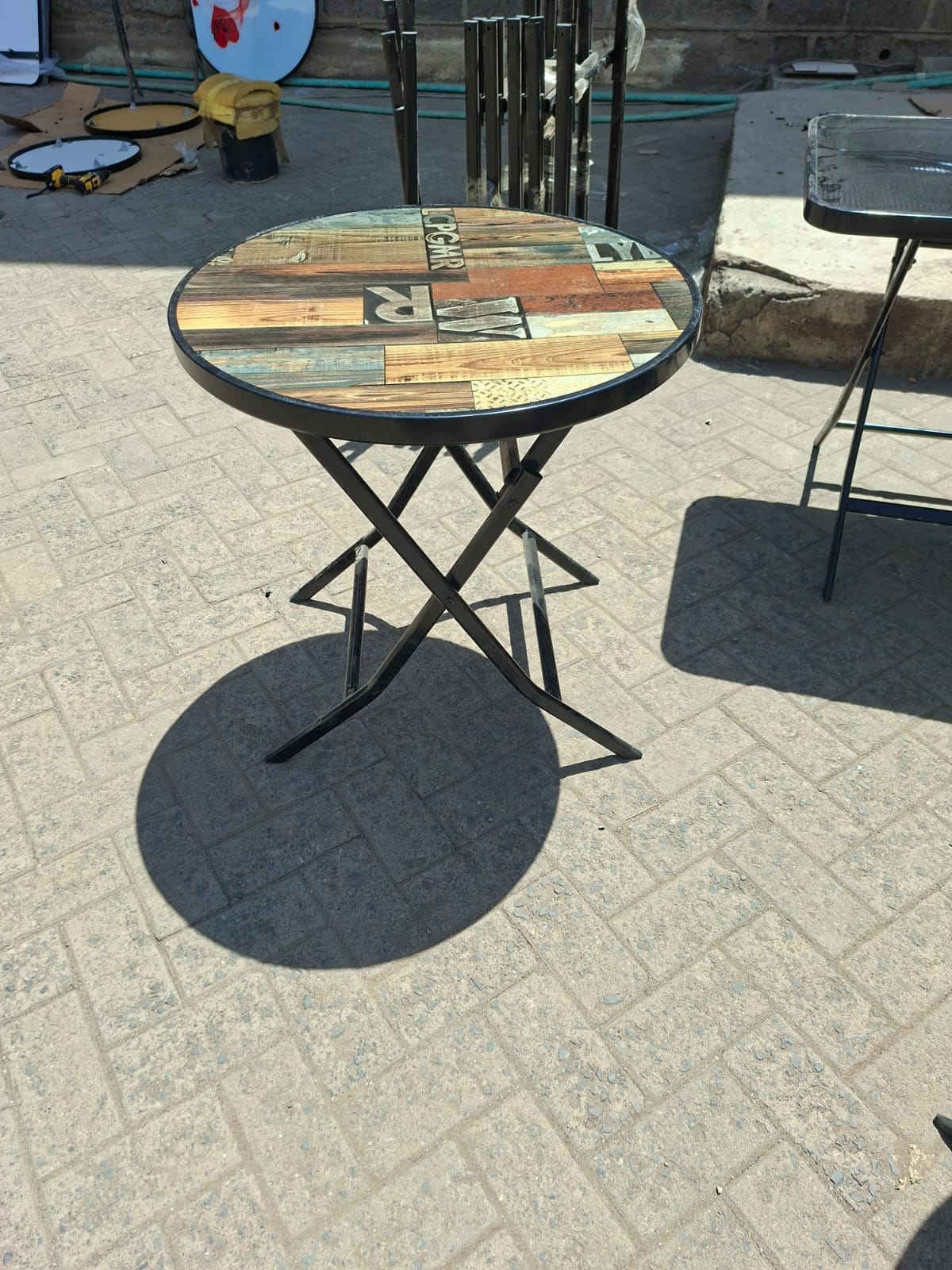 Portable Foldable Flowered Outdoor and Indoor Picnic Table – Lightweight Decorative Floral Design Folding Table for Garden, Patio, Camping and Home Use