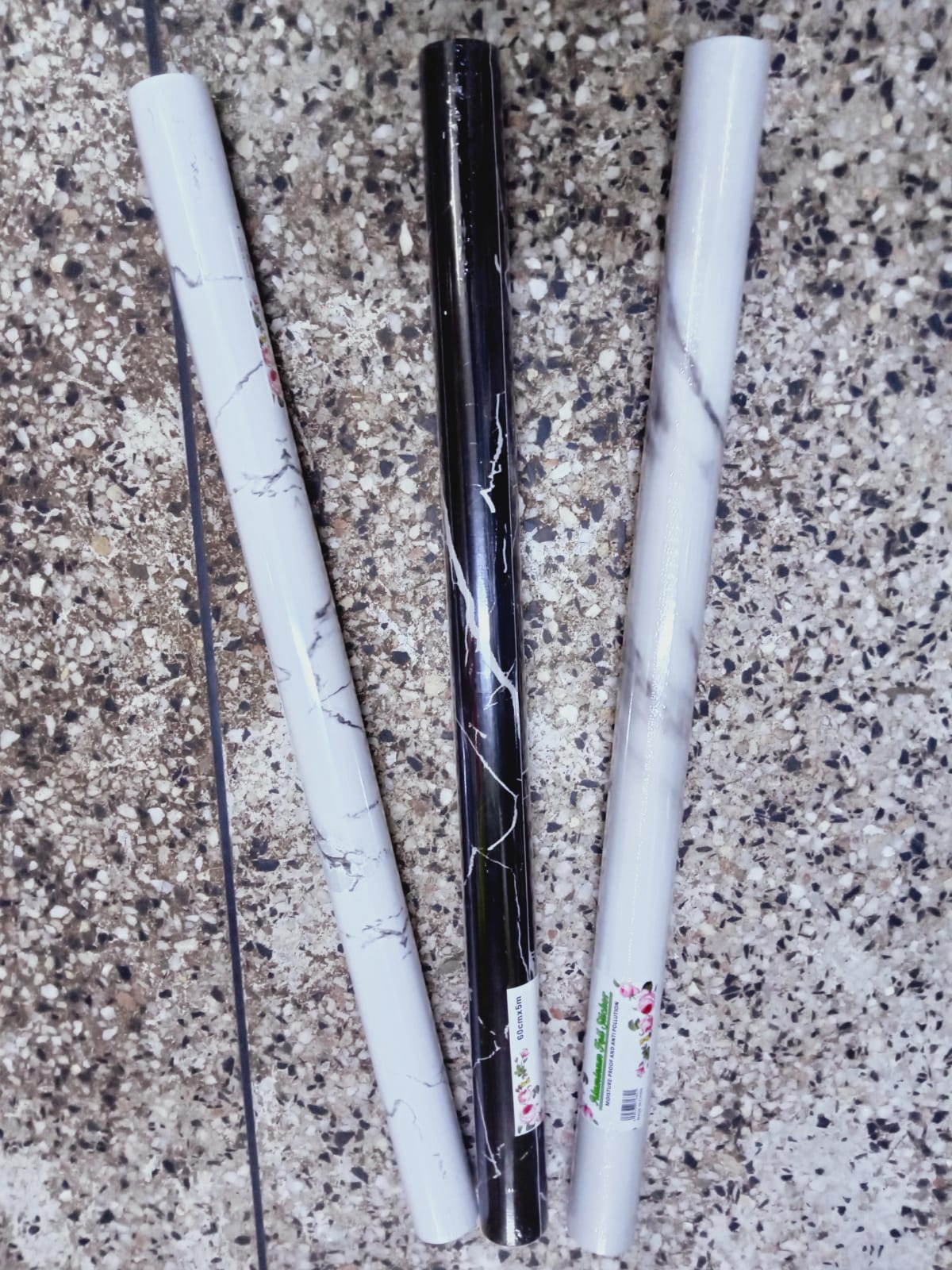 Marble Self Adhesive Waterproof Foil Wallpaper – 60cm x 2M Roll Easy Peel and Stick Removable Contact Paper for Kitchen Cabinets, Countertops & Furniture