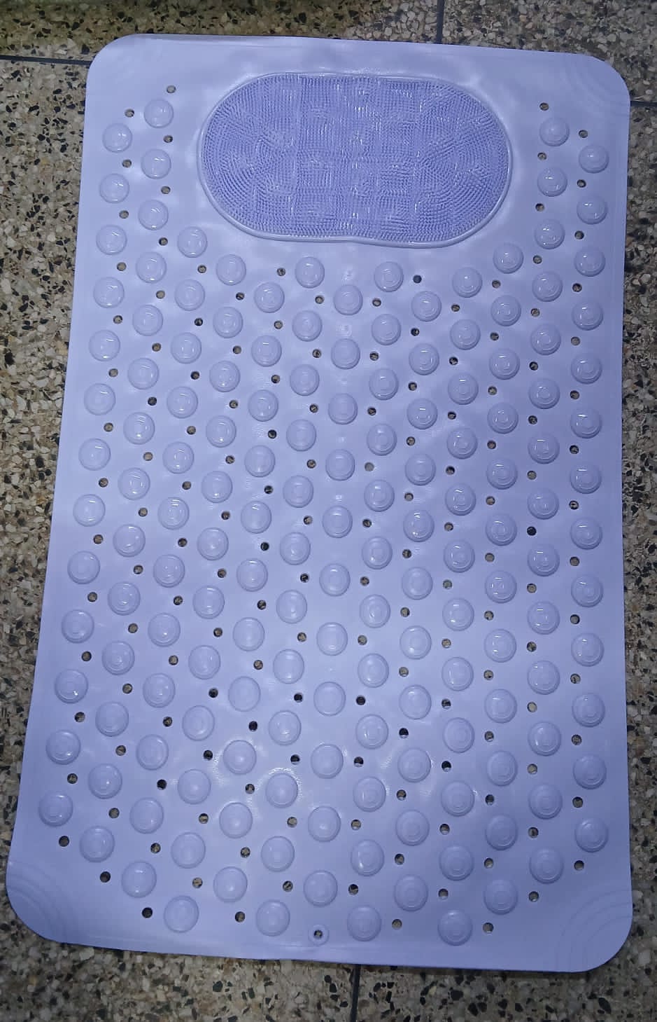 Anti-Slip Bathroom Mat Size 38x70cm – Non-Slip Absorbent Shower Mat with Rubber Underside for Bathroom Floor, Sink Area and Tub Safety at Home