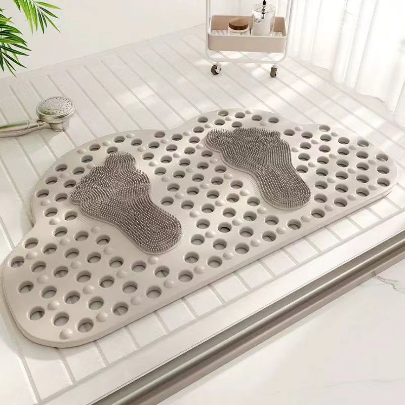 Cloud Shape Anti-Slip Bathroom Mat – 40x70cm Non-Slip Absorbent Shower Mat with Rubber Underside for Bathroom Floor, Sink Area and Tub Safety