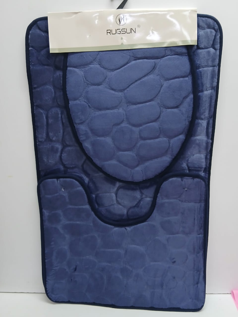 3-Piece Marble Toilet and Bathroom Mat Set – 3-in-1 Non-Slip Absorbent Mat Set for Bathroom Floor, Toilet Base and Sink Area in Marble Design