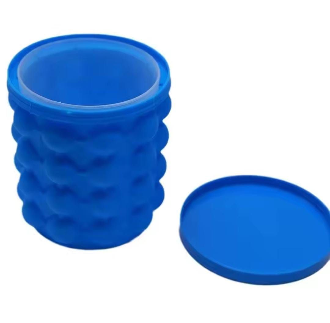 Portable Silicone Ice Cube Mold Maker, Non-Leakable Kitchen Ice Tray, Flexible Reusable Ice Maker for Home Use, Easy Release Ice Cube Tray for Drinks and Cooling