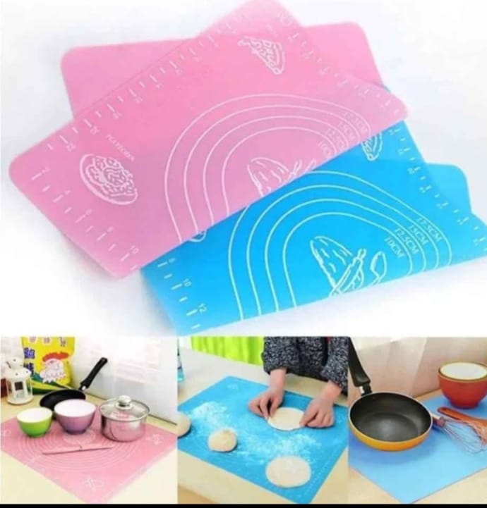 High-Quality Silicone Kitchen Kneading Mat, Non-Stick Reusable Dough Rolling Mat for Baking, Pastry, Chapati and Pizza Preparation, Durable Kitchen Work Surface
