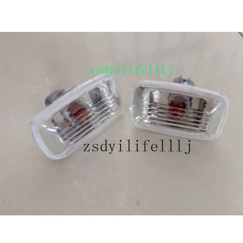 2x For Land Cruiser LC80 1991-1997 Car Left Right Leaf Plate Lamp Signal Light White Cover Bulb