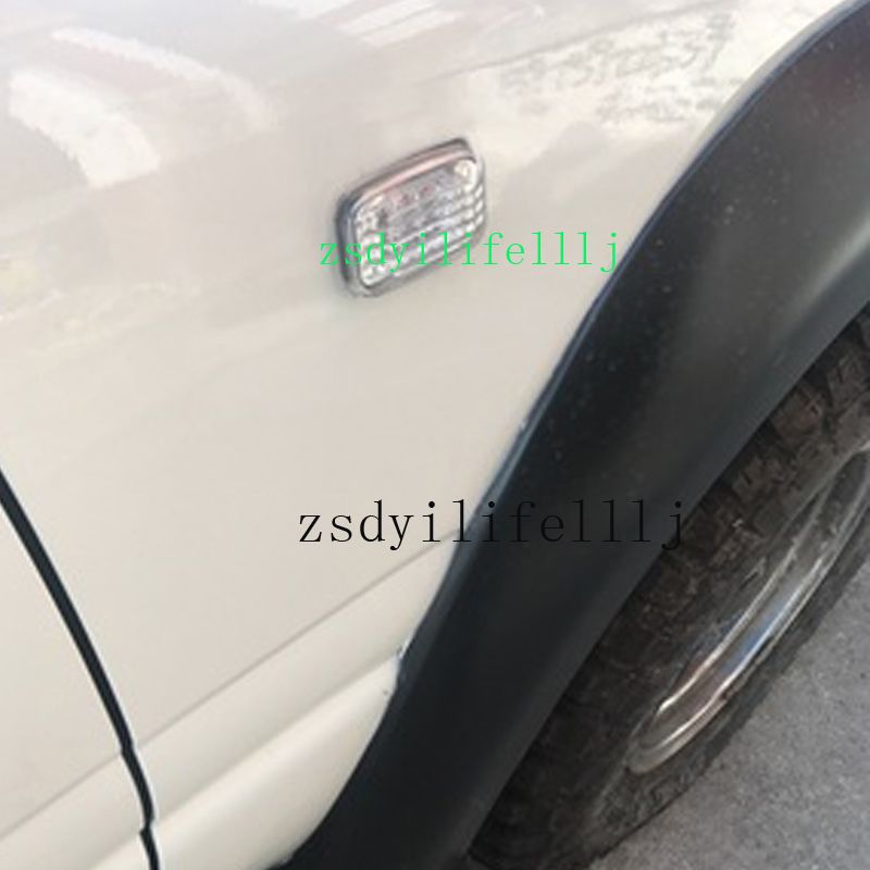 2x For Land Cruiser LC80 1991-1997 Car Left Right Leaf Plate Lamp Signal Light White Cover Bulb