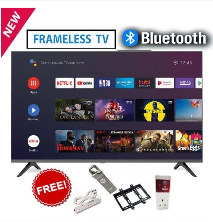 Vitron HTC3200S,32 Inch FRAMELESS BLUETOOTH ENABLED Smart Android TV with Inbuilt Decoder Inbuilt WIFI,Netflix,Youtube Google Appstore 14 Months Warranty + 4 FREE GIFTS