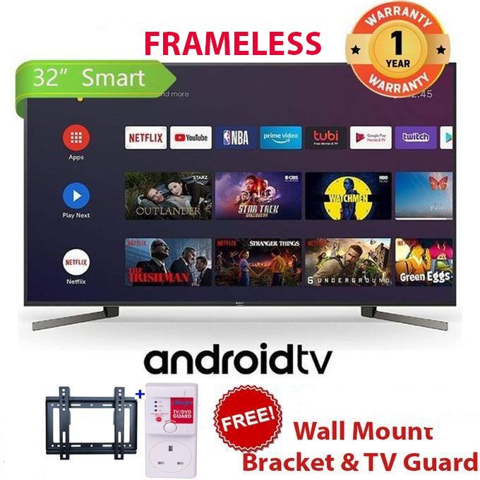 Ailyons 32" inch Frameless Smart Android 11 TV Full HD Netflix TV YouTube  Energy Saving LST3208W Wide Visual Angle Television  Television A+ Panel, HDMI USB Ports+FREE TV GUARD+BRACKET