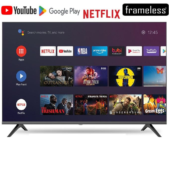 VITRON 43" INCH HTC4388FS  BLUETOOTH FRAMELESS Full HD SMART TV ANDROID TELEVISION NETFLIX ,YOUTUBE  43 INCH BUILT-IN WIFI, APP STORE 1GB-RAM 8GB-ROM + 8 FREE GIFTS