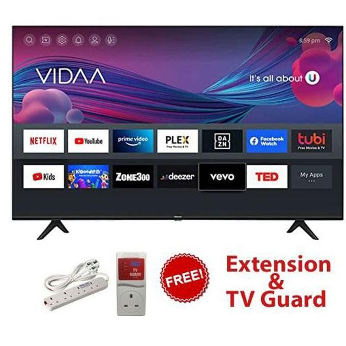 Hisense 32" inch 32A4K VIDAA OS Full HD FRAMELESS Smart  TV Television Inbuilt WIFI A4 Series Dobly Audio Inbuilt Decoder USB HDMI 24 Months Warranty+FREE TV GUARD+ POWER EXTENSION CABLE