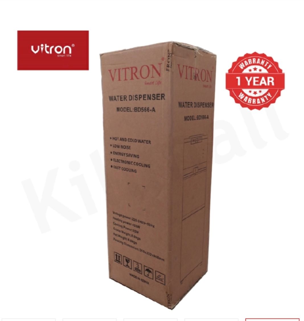 VITRON VBD566-A Water Dispensor Hot And Cold,CHILD LOCK ,METAL BACK (1YR WRTY) Hot and Cold Water Dispenser with Child Lock Home Applicances with Storage Cabinet