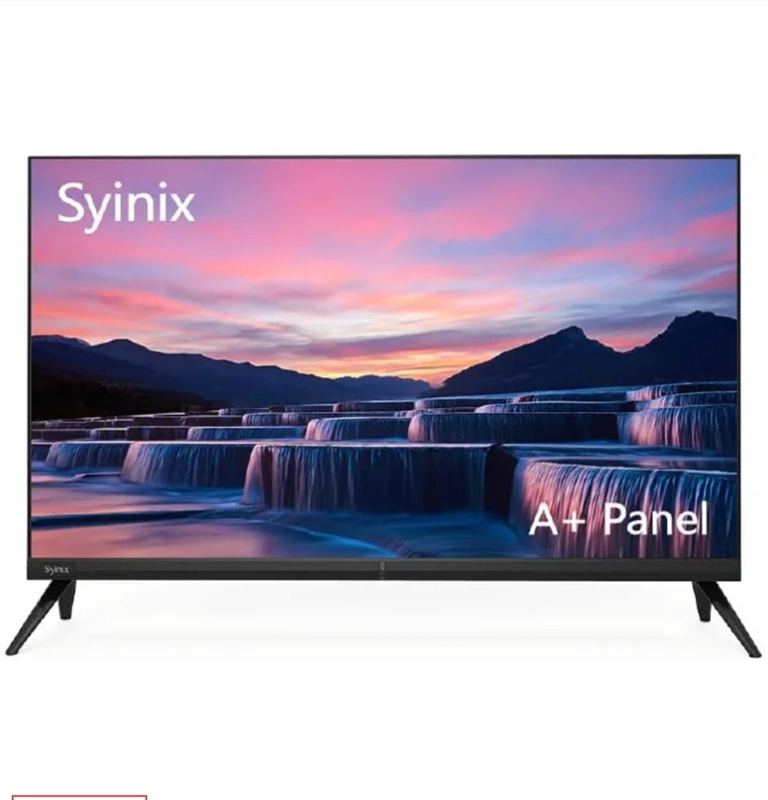 (New arrival) Syinix 32E62M 32" inch FRAMELESS LED Digital TV A+ Panel i-Cast TV (Screen Mirroring without Network,Data or Cable) DVBT2+S2 Inbuilt Decoder +FREE Bracket