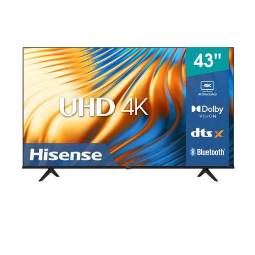 Hisense 43'' Inch 43A6 series,BLUETOOTH ENABLED TV, SMART  ULTRA HD 4K TELEVISION, HDR Frameless,Netflix-Youtube LED TV,DOLBY AUDIO,VIDAA OS+ 6 EXTRA GIFTS