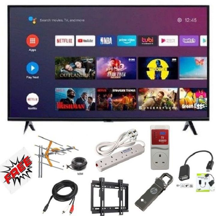 Ailyons 32" inch Frameless Smart Android 11 TV Full HD Netflix TV YouTube  Energy Saving LST3208W Television TV leg/stands Television A+ Panel, HDMI USB Ports Wide Voltage Design+ 7 FREE GIFTS