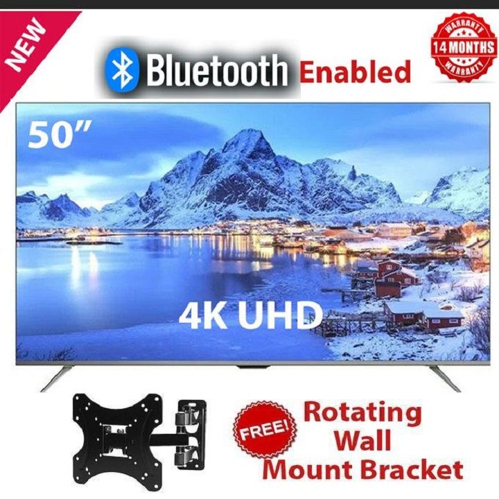 Amtec 50" inch SMART ANDROID TV 50Q6 4K UHD ,VIDAA OS, Inbuilt Decoder + Built-in WI-FI Netflix YouTube Google Appstore Dolby,PrimeVideo1.5GBRAM 8GBROM Bluetooth AMTEC50+ FREE TILT BRACKET