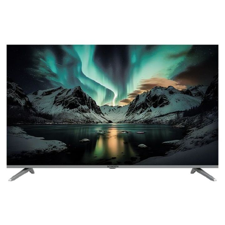 Skyworth 43''inch Frameless Smart Android AI TV Bluetooth Enabled Netflix Youtube I-cast Prime VIdeo Google Play Assistant Television Inbuilt Decoder Built-in Wi-FI
