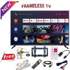 HISENSE 43 INCH SMART TV FULL HD TV RESOLUTION NETFLIX YOUTUBE TV 43A4 SERIES FRAMELESS TELEVISION TV DTS Audio INBUILT DECODER BUILT-IN WIFI ENABLED VIDAA OS HISENSE43 HISENSE TV plus 8 FREE GIFTS