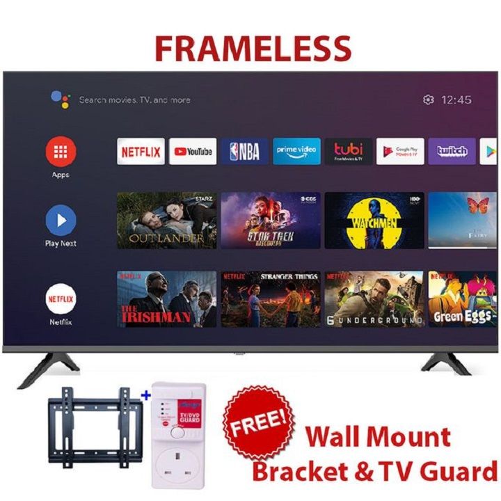 GLOBALSTAR 32"INCH BLUETOOTH ENABLED SMART ANDROID TV NETFLIX ,YOUTUBE TELEVISION INBUILT DECODER , BUILT-IN WIFI, APP STORE 1GB-RAM 8GB-ROM + FREE TV GUARD+ BRACKET