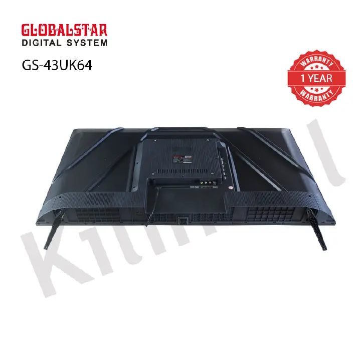 GLOBALSTAR 43"INCH BLUETOOTH ENABLED SMART ANDROID TV NETFLIX ,YOUTUBE TELEVISION INBUILT DECODER , BUILT-IN WIFI, APP STORE 1GB-RAM 8GB-ROM 2*USB PORTS,3*HDMI PORTS