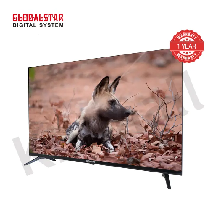 GLOBALSTAR 43" INCH TV DIGITAL LED TELEVISION, INBUILT DECODER FOR LOCAL CHANNELS,HD TV with MULTIPLE HDMI, USB PORTS, VGA PORT, 2 REMOTES,A+PANEL, WIDE COLOR ENHANCER,1 YEAR WARRANTY+ 7 FREE GIFTS