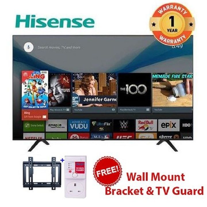 Hisense 32" inch Smart TV Smart Television HDTV  Netflix Youtube I-cast HDMI USB Dolby Audio VDAA OS Inbuilt Decoder for local channels+ Free Bracket+TV GUARD