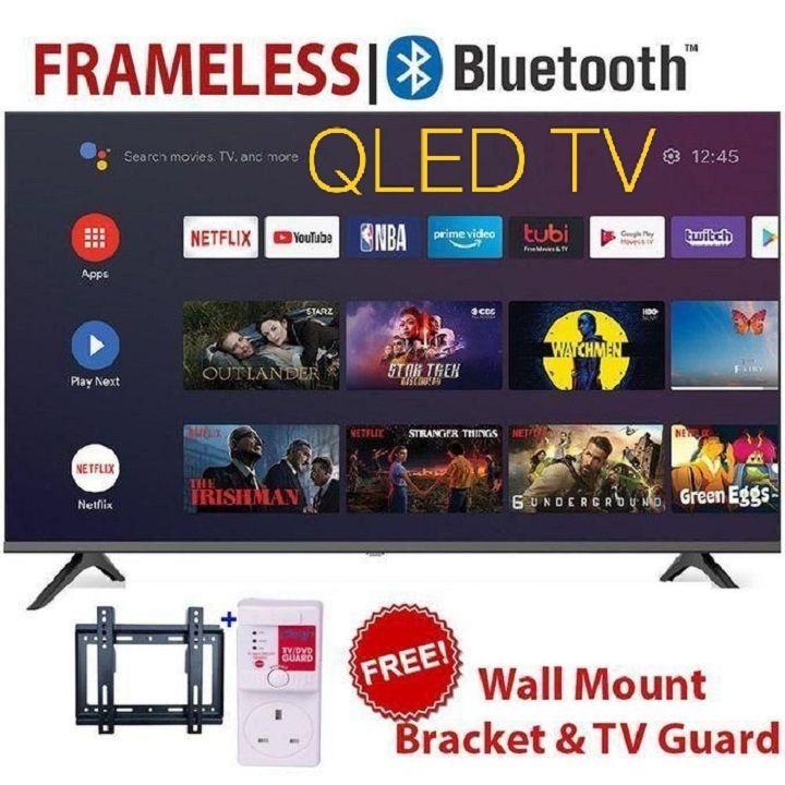 HTC4300QFS QLED VITRON 43" INCH TV FHD SMART ANDROID TV, ICAST,NETFLIX ,YOUTUBE TELEVISION INBUILT DECODER WIFI ENABLED, APP STORE 1GB-RAM 8GB-ROM 2*USB ,3*HDMI PORTS+FREE TV GUARD + WALL BRACKET