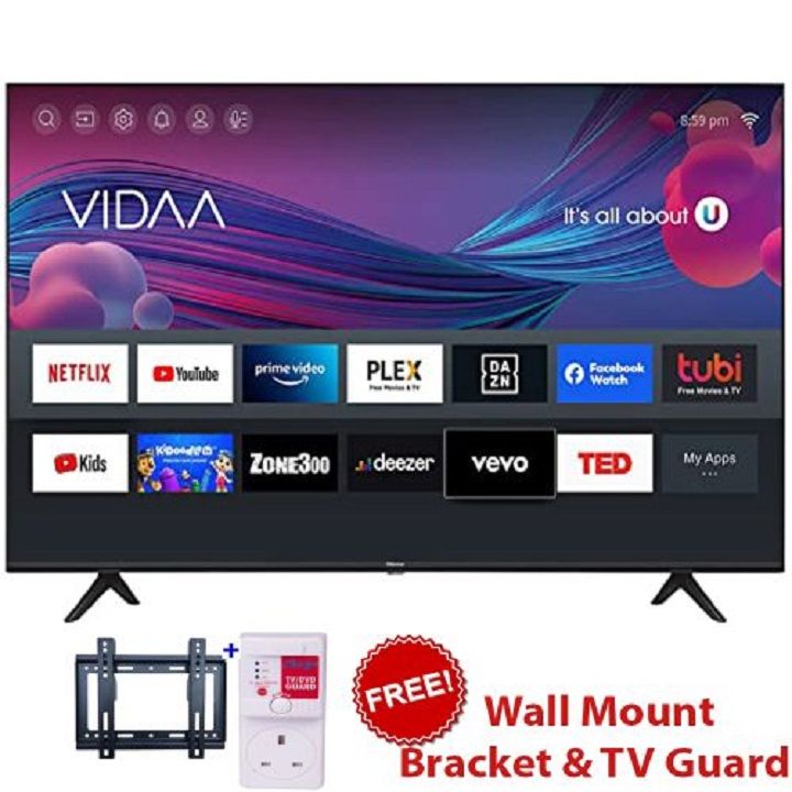 HISENSE 50 INCH TV  50A4Q (2025 Model)- 50" Inch TELEVISION,VIDAA OS,DOBLY AUDIO, SMART TV, Bluetooth Connectivity, WIFI,2K FULL HD TV,NETFLIX,YOUTUBE+2 YEARS WARRANTY+FREE WALL BRACKET+TV POWER GUARD