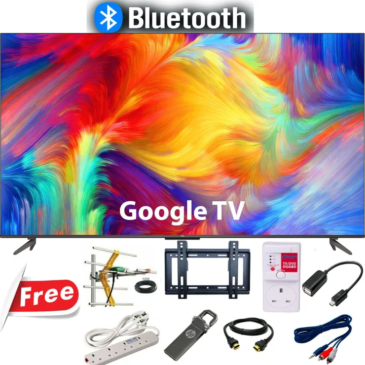 TCL 43S5K,43" Inch Google QLED TV Bluetooth Enabled Full HD Television Smart ANDROID TV Netflix Youtube Google Appstore Inbuilt WIFI Inbuilt Decoder DOLBY AUDIO HDR10+ 8 FREE GIFTS