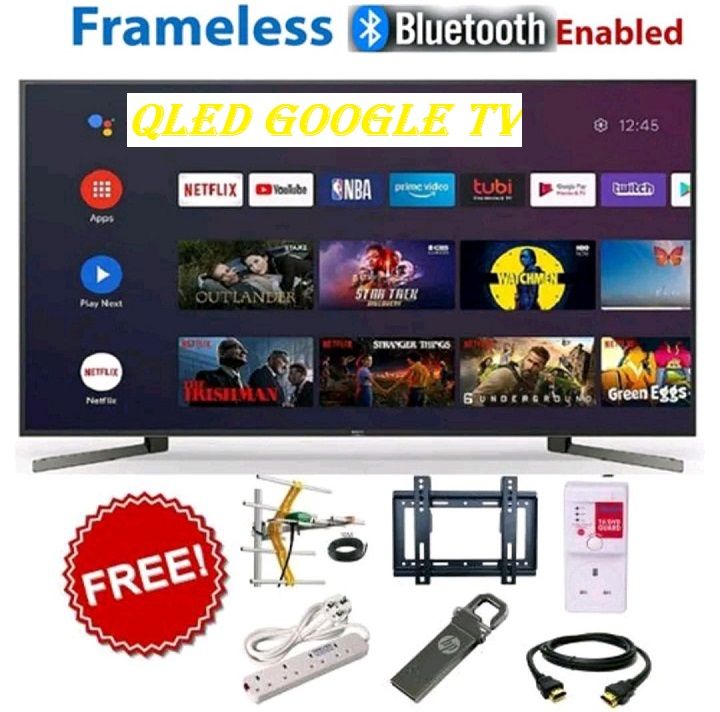 TCL 43S5K,43" Inch QLED TV Bluetooth Enabled Television Smart ANDROID Google TV Netflix YouTube Google App store Inbuilt WIFI Connectivity Inbuilt Decoder  DOLBY AUDIO HDR10+ 6 EXTRA FREE GIFTS