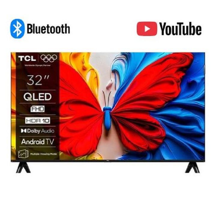 TCL 32" inch QLED GOOGLE TV Bluetooth Enabled Inbuilt decoder Frameless Smart Android TV HDR10 DOLBY QLED WIFI Television Chromecast  Google Playstore Netflix Youtube DOLBY AUDIO+ FREE GIFTS